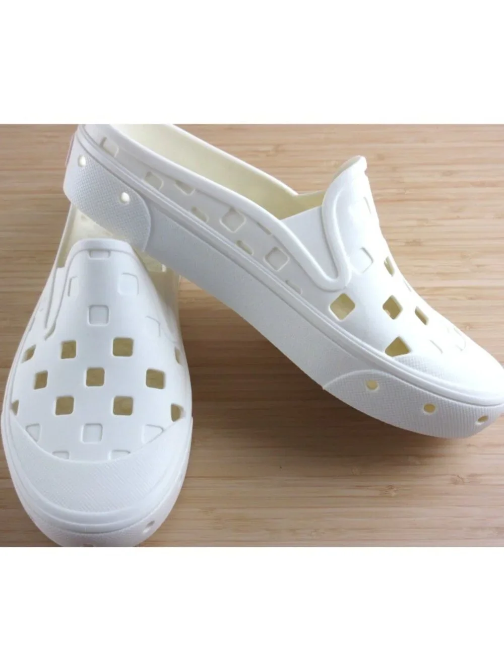 Vans Women's Slip On Mule Trek Marshmallow White Rubber Water Shoes Size 7.5 NIB - Picture 4 of 7